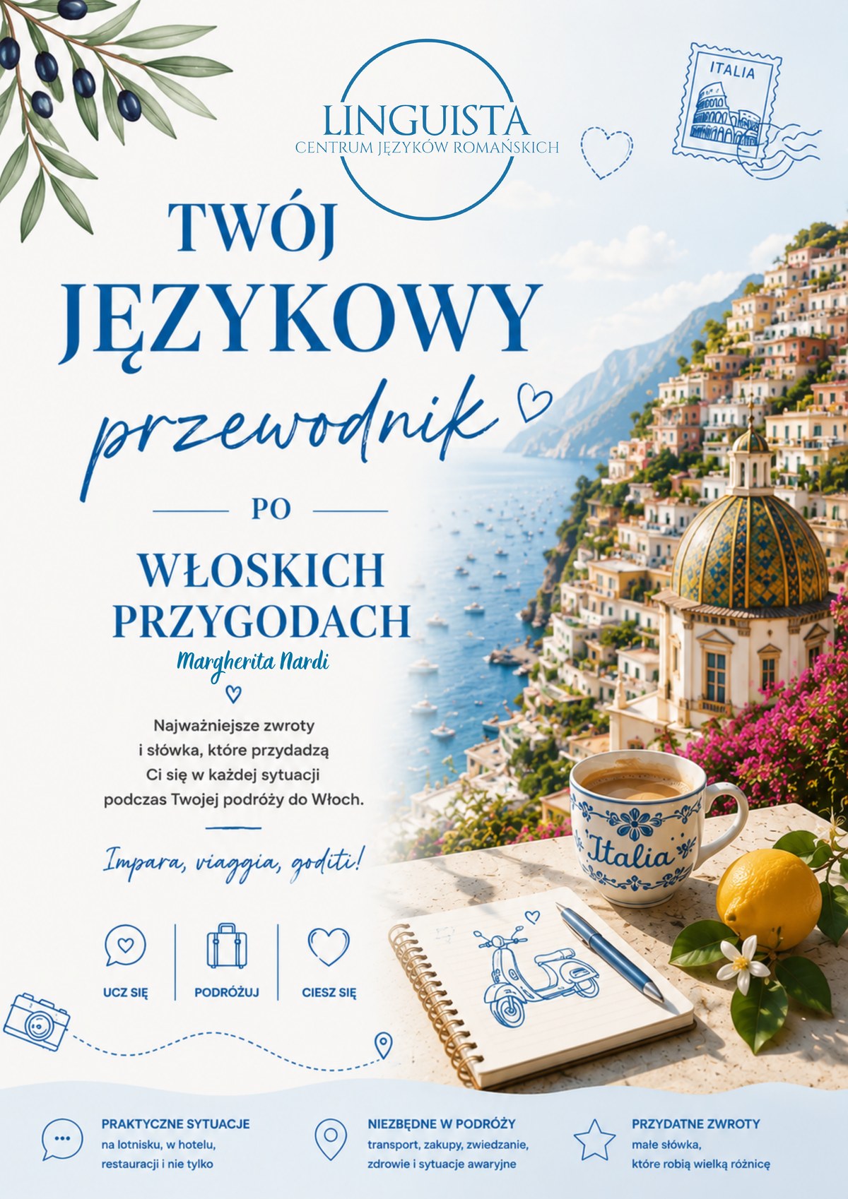 Twój językowy przewodnik po włoskich przygodach - okładka e-booka
